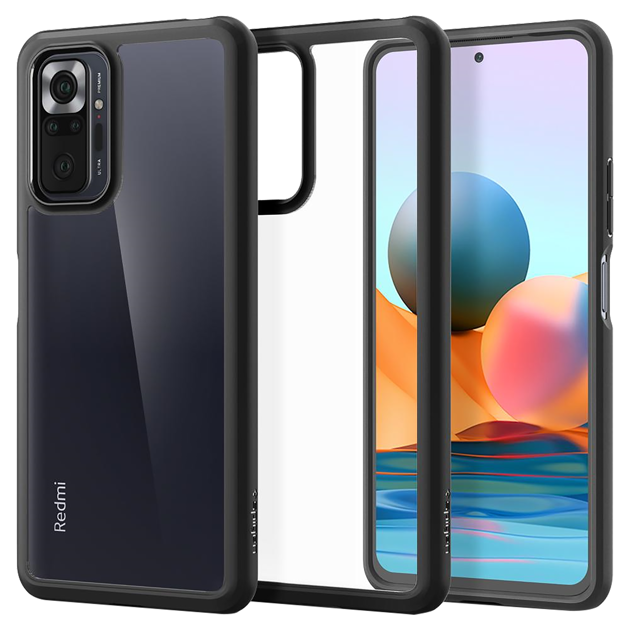 spigen Ultra Hybrid TPU & PC Back Case For Redmi Note 10 Pro (Slim &  Grip-Friendly, ACS02845, Matte Black)